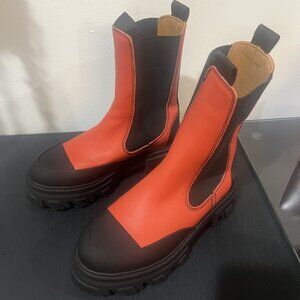 GANNI Chelsea Ankle Boots Sz 37 NWT